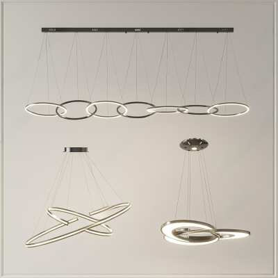 现代吊灯组合3D模型下载